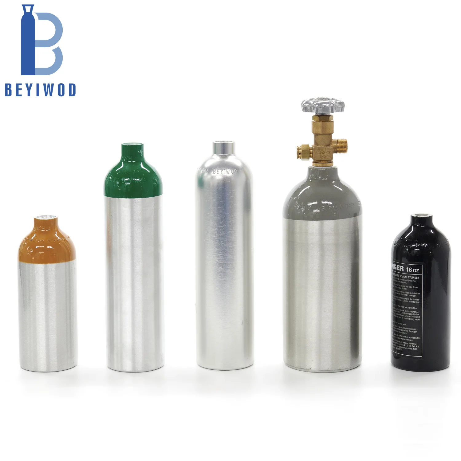 BEYIWOD High Pressure CO2 Bottle Gas Cylinders Oxygen Cylinders with Valves