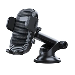 2022 New Car Phone Holder Dashboard Sucker Mount Telescopic Long Arm Stand One-Click Release Socket with Retractable Clamp Arms