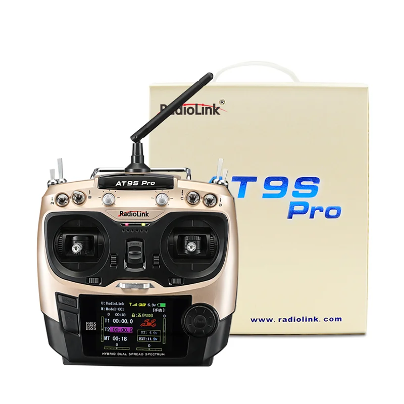 Factory RadioLink Mix Control CRSF Remote Controller  AT9S PRO USB Upgrade 10 and 12 Channels Aircraft RC Transmitter