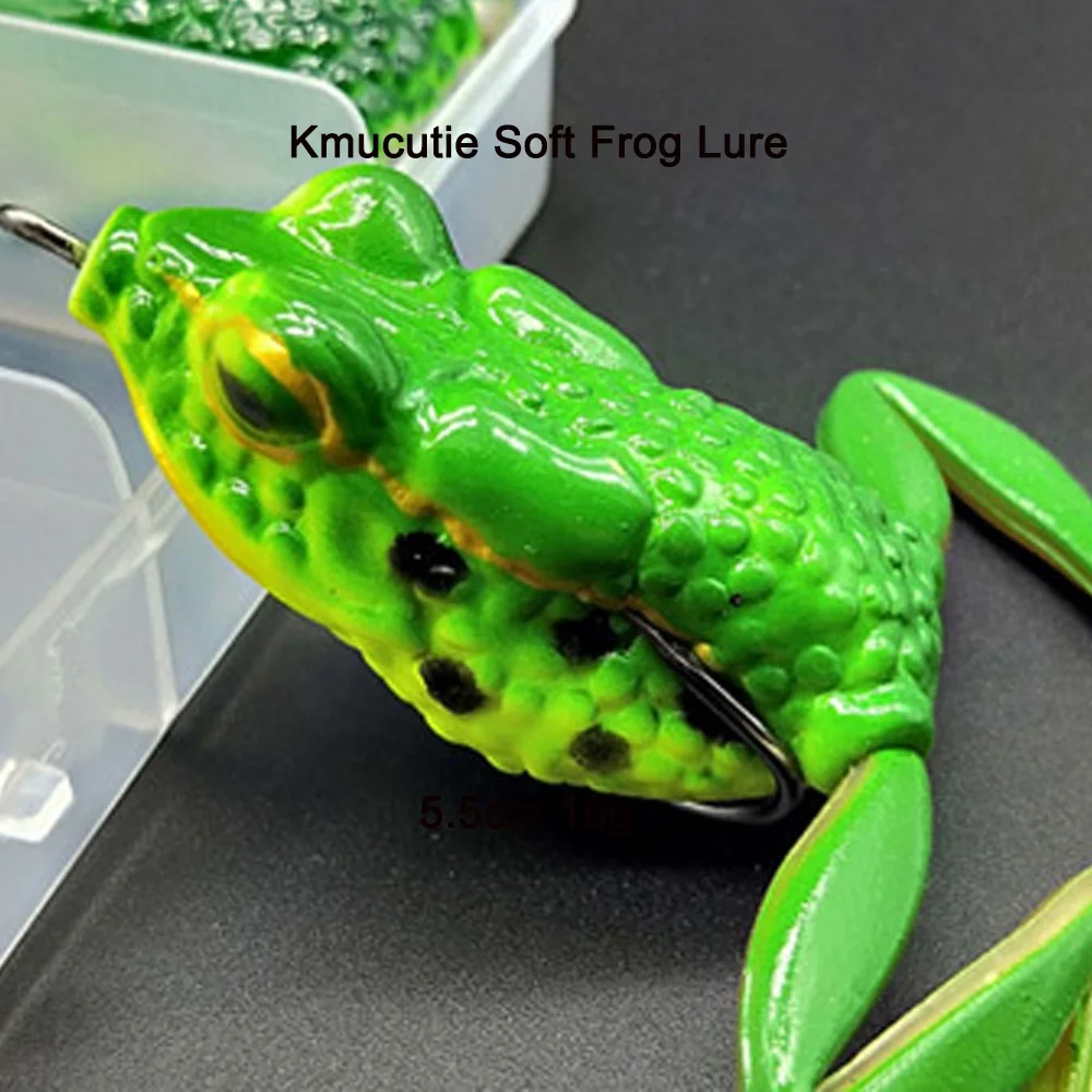 high quality 5.5cm/16g 5 colors Snakehead Fishing Artificial Insect Soft Lures Frog