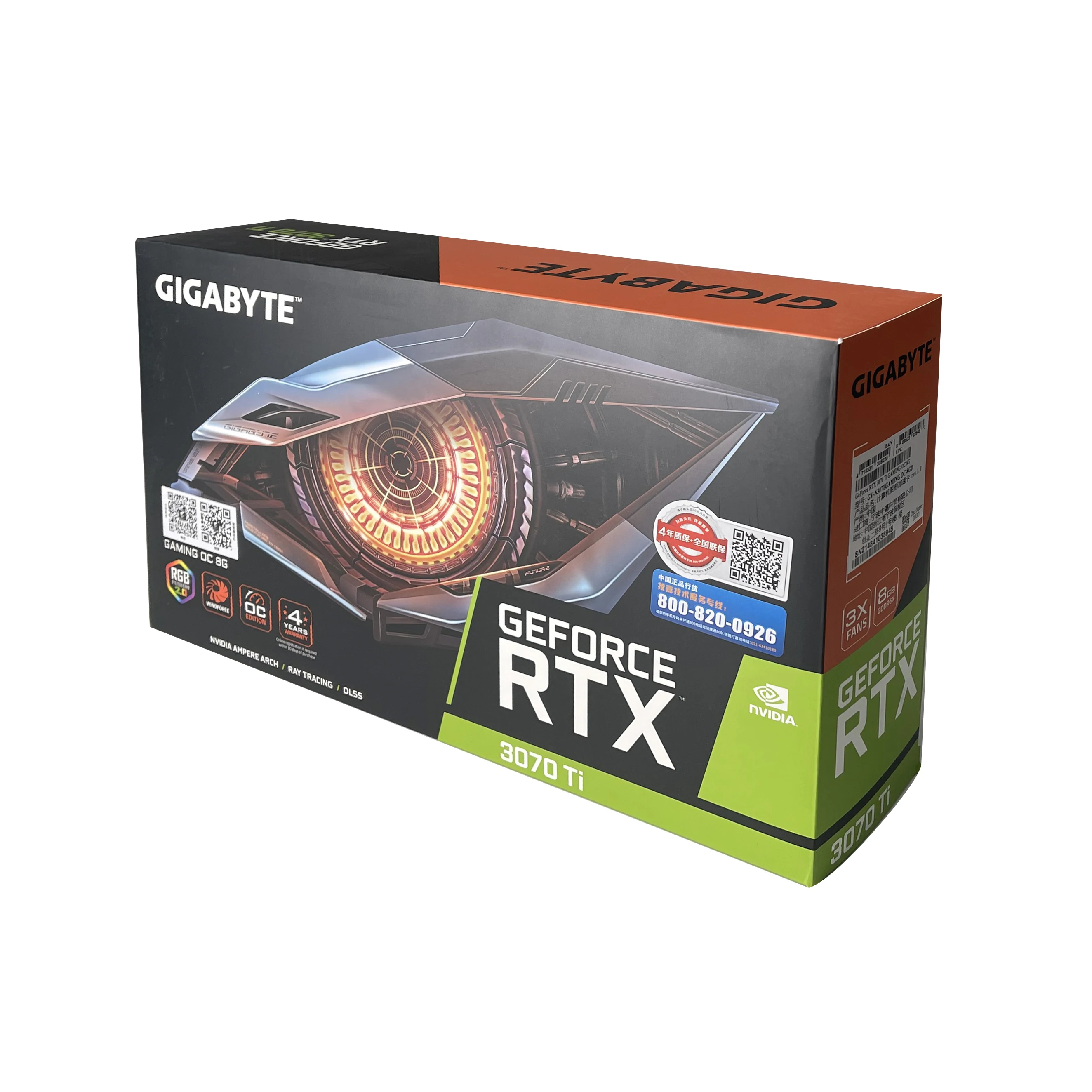 Giga-byte Nvidia Geforce Rtx 3070 Ti Gaming Oc 8g видеокарта для настольных игр Rtx 3070ti 8 Гб видеокарта Rev 2,0