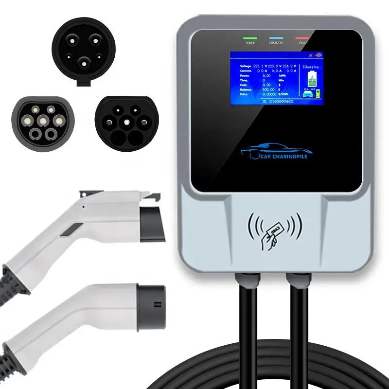 Электрическое автомобильное зарядное устройство EV Hicbest Plug and Play 3,5 кВт 7 кВт режим 2 OEM X8 W210 IP65 Vw Id3 Crozz чистый с кабелем для дома 220-380 В