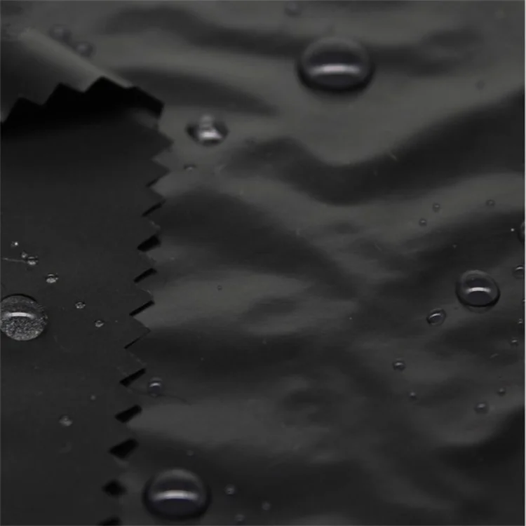 100%Nylon taffeta fabric Shiny pu coating coated waterproof  down-proof  down jackets fabric  20D full dull nylon taffeta