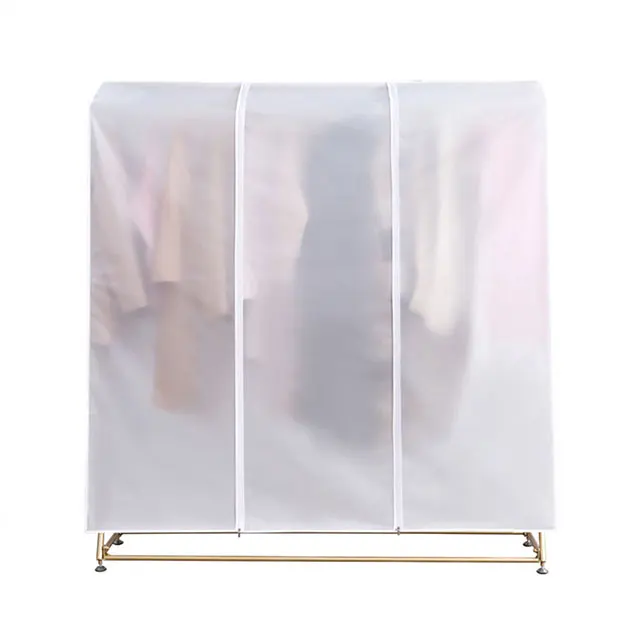 Wholesale Clear Foldable Clothes Cover Coat Suit Hanging Closet Storage Bag For Garment With Zipper