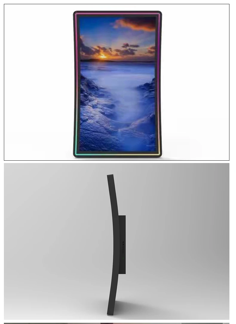32 inch wall mounted curved screen with capacitive touch 4K display Business Gaming Computer Game Monitor