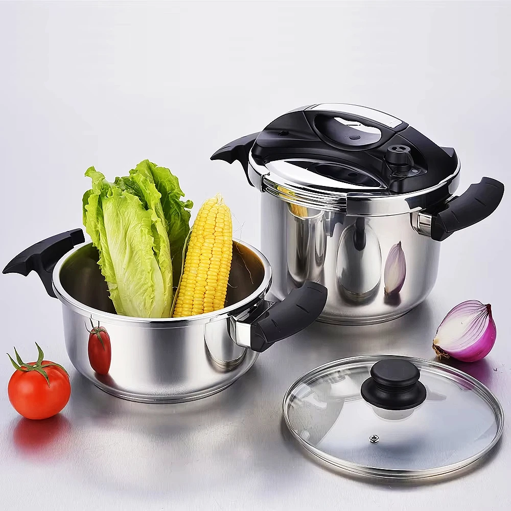 XYL Kitchen Cookware Induction Cooker Stainless Steel Explosion-Proof Cover Gas Pressure Cooker Steel Pressure Cooker 10 Liter