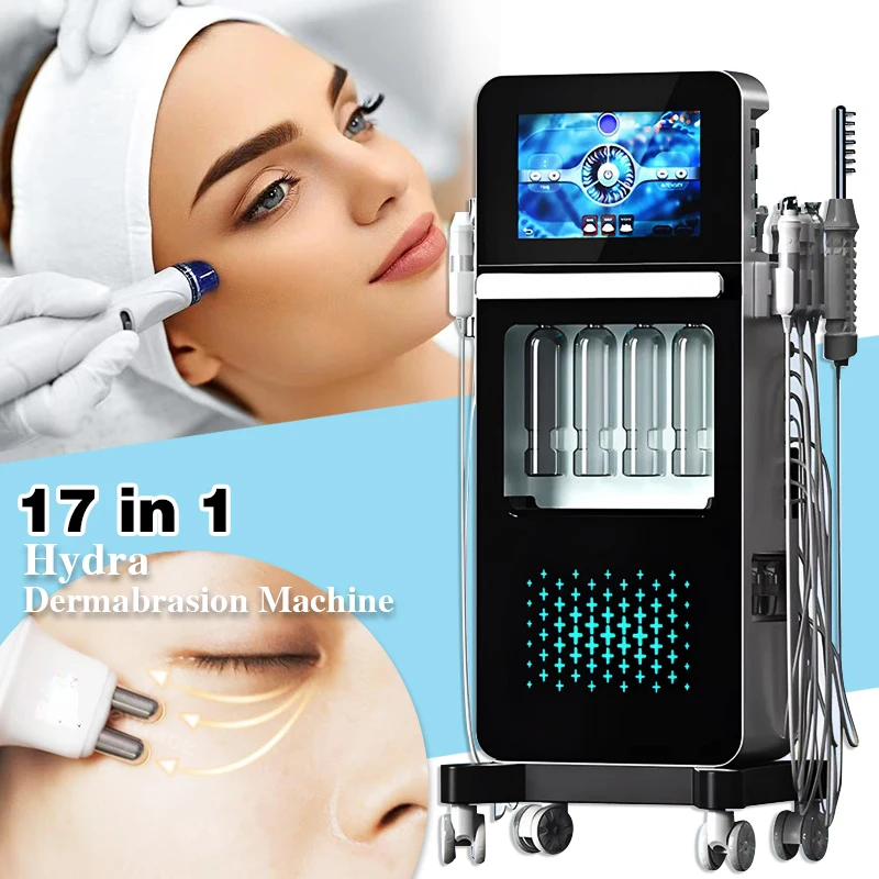 Hot 17-IN-1 Hydra Dermabrasion Machine Hydro Oxygen Equip OEM Diamond Microdermabrasion Aqua Peel Machine Hydra Manufacturer B