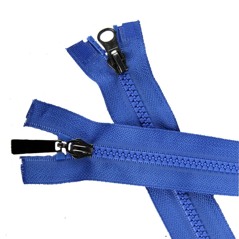 No 5 Black double zipper sliders open end two way Down Jacket Overcoat  zipper plastic zipper