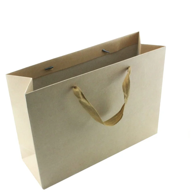 Manufacturer wholesale recyclable without plastic pp laminated paper bag, printed matt paper bag