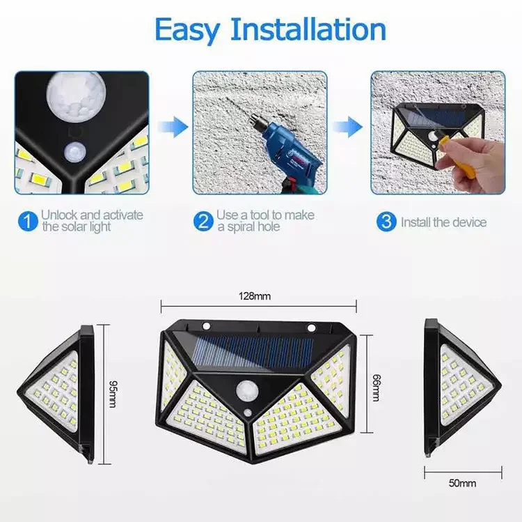 Top Quality lamp solar wall fence light led solar wall light for outdoor garden