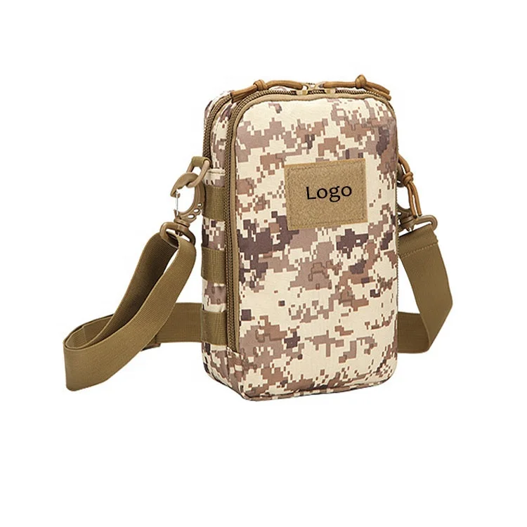 Custom 1000D Tactical Sling Bag Water Resistant Outdoor Storage Pouch with Detachable Strap for EDC Tool Waist Pack Belt Pattern