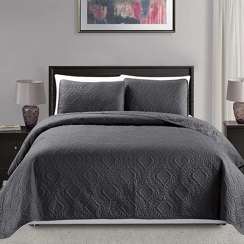 
KAERFU Luxury bedspread quilt set quilted hotel bedspreads king cotton set 