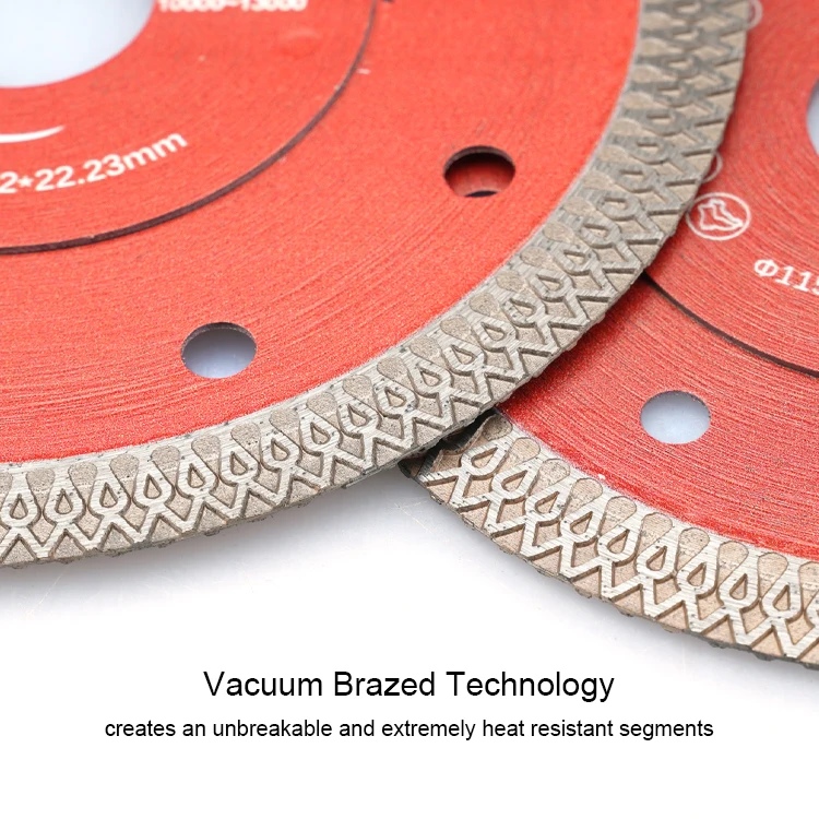 DEYI OEM High Quality Steel Diamond Saw Blade Disk 105mm 115mm 125mm Mesh Thin Turbo Cutting Saw Blade Porcelain Tile Cutting