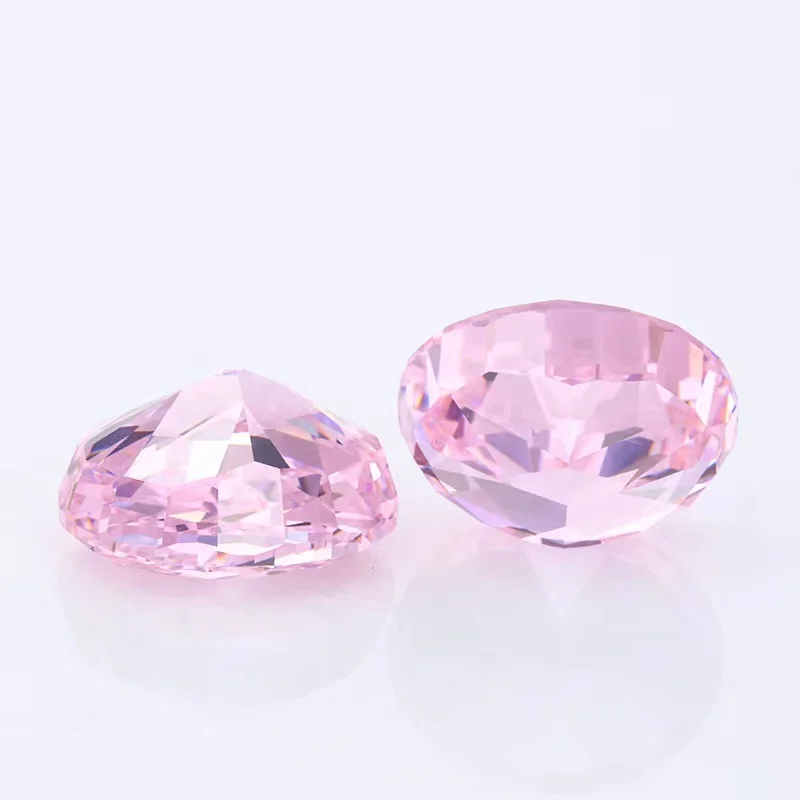 Wholesale Oval Cut Lab Grown Morganite Pink Sapphire Loose Gemstone Oval Shape for Custom Ring/Pendant