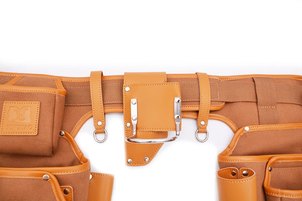 Engineer electrician canvas with leather tool bag portable work heavy duty  tools bag