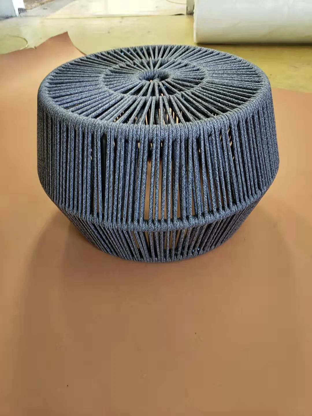 Стильный пуф ручной вязки для дома и улицы, удобный напольный Пуфик для детской комнаты