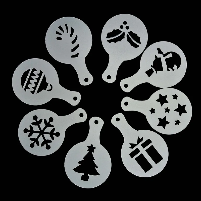 Индивидуальные шаблоны для рисования трафареты бариста украшения кофейного торта наборы PP трафаретов кексов тортов муссов капучино