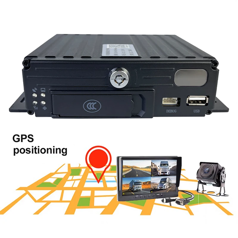 Youqian car HD remote video 4CH720 mobile computer real-time video real-time temperature opening and closing