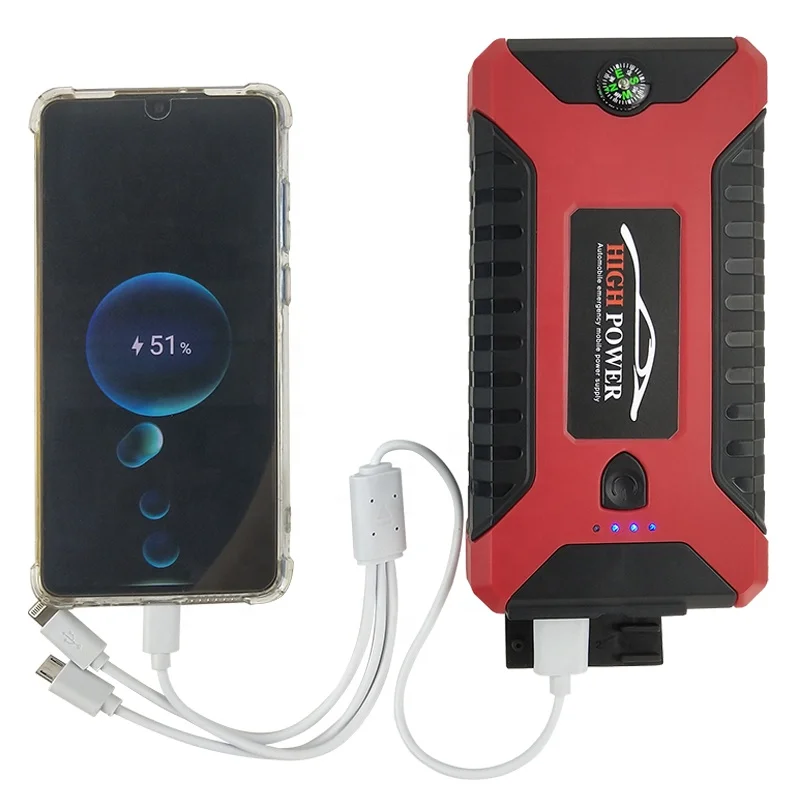 Best Price 1500 Battery Heavy Truck 12/24V Amp Tester Car Jump Starter With Air Compressor