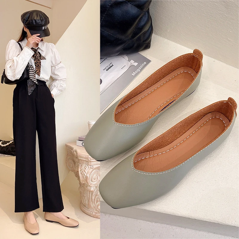 2023Factory selling wholesale cheap slip-on Walking casual outdoor shoes women Soft comfortable Summer flats leader