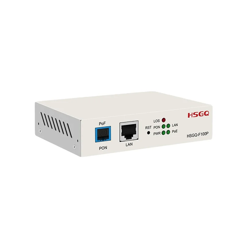 HSGQ-F100P оптоволоконный порт 1GE lan PoF Однопортовый Железный корпус ONU для полностью оптического сетевого решения