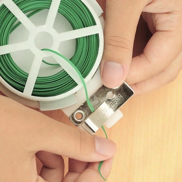 Hot Selling pvc plastic twist tie plant binding wire tie  plastic wires Tie Plant Office Cable with Convenient Built-in Cutter