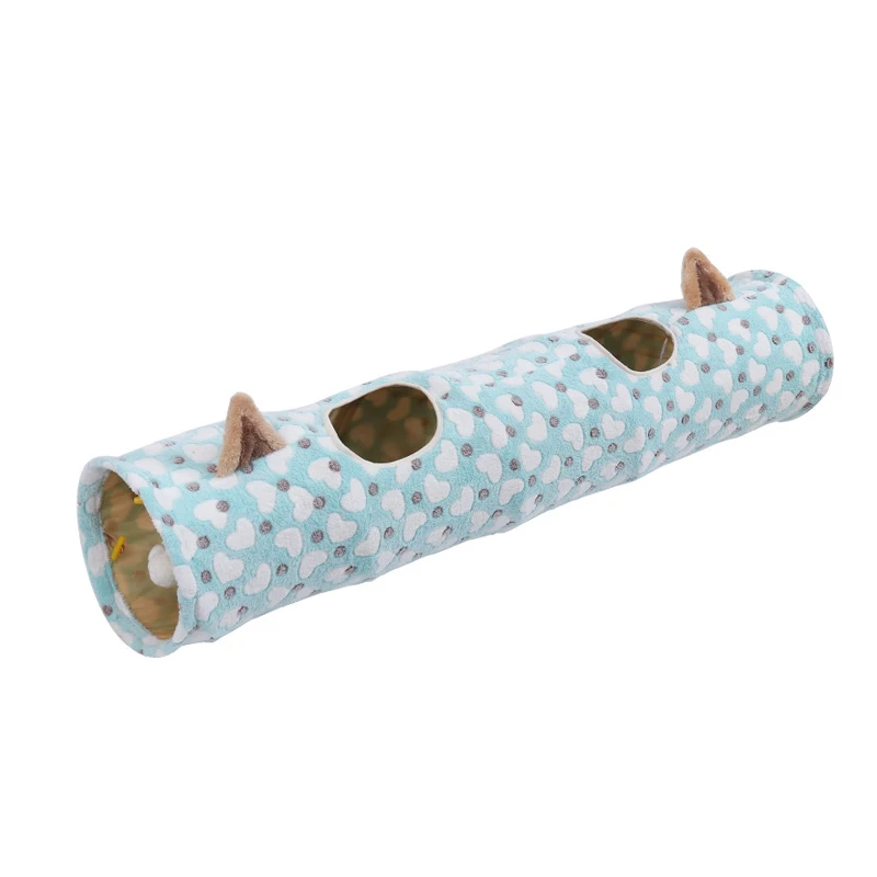 Collapsible Luxury Plush Cat Tunnel Tube Warm Winner Folding Cat Tunnel Bed