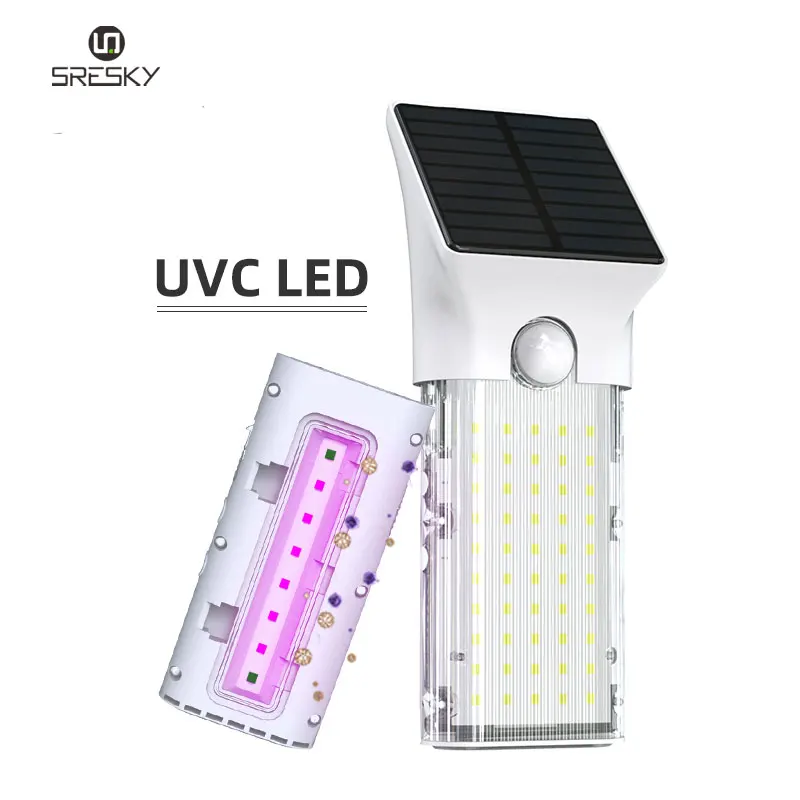 SRESKY Latest design wall light outdoor lighting rechargeable handheld solar uvc germicidal uv lamp