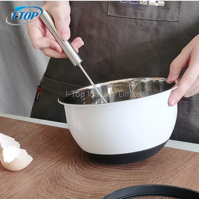 Custom Logo Wholesale Stainless Steel Salad Bowl With Lid Mixing Bowl Set Stainless Steel Mixing Bowls