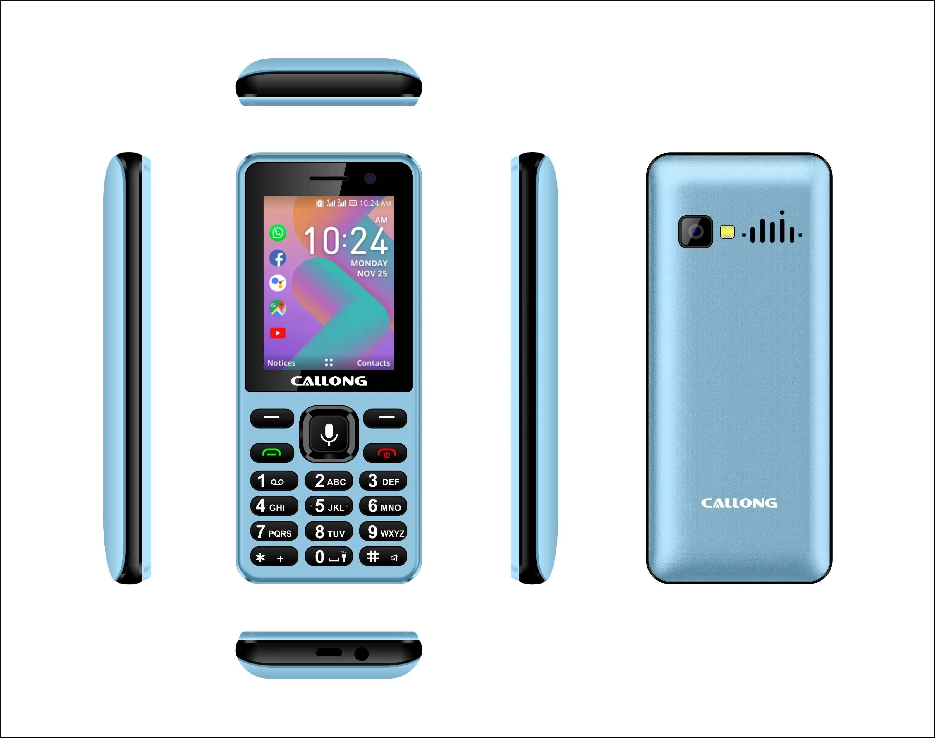 
callong KaiOS Phone Support Whatsapp facebook 3G feature smart mobile phone 