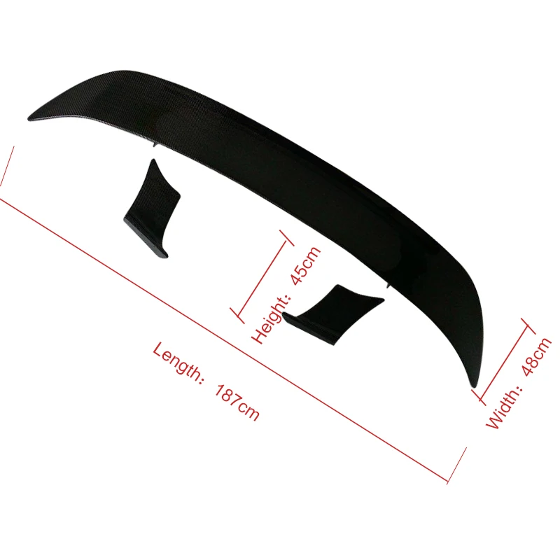 High Performance Big Universal Spoiler Carbon Fiber primed Rear Wing for Car Tuning