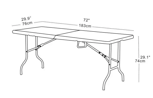 indoor outdoor use wholesale 6ft white plastic portable camping folding coffee dinning table manufacturers