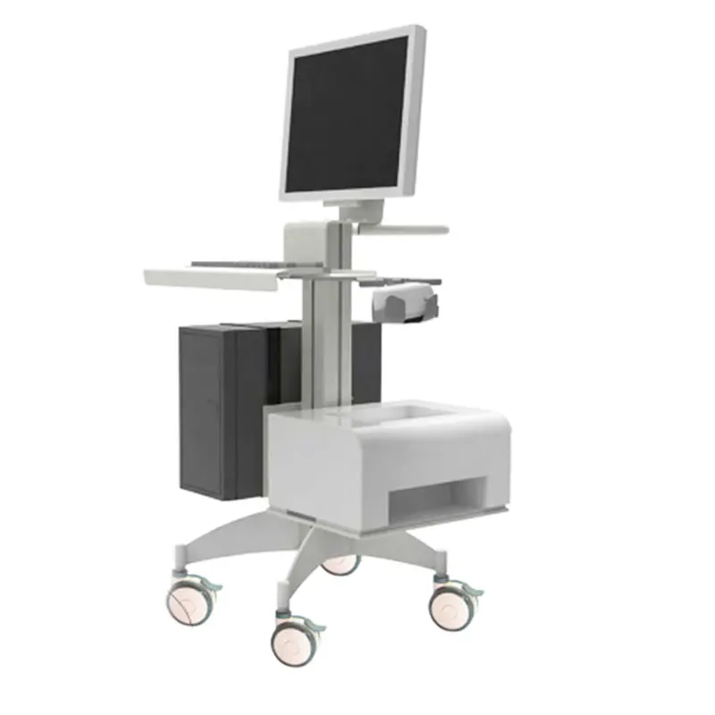 BWT-001J Medical Adjustable Height Mobile Computer Workstation Cart with Power Supply