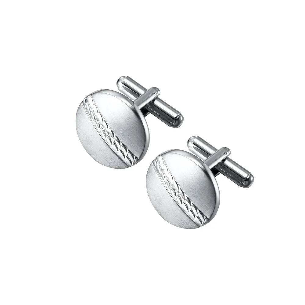 ZF High Quality Copper Cufflinks for Men Classic Cuff Links Mens Tuxedo Shirt Cufflinks for Wedding Groom Business Silver Black