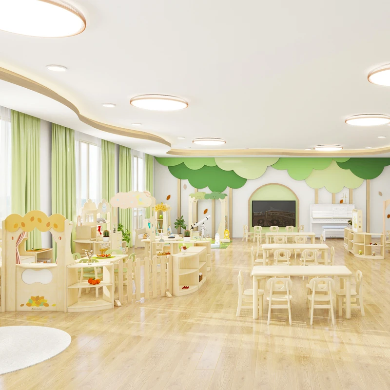 Autumn leaves performance stage with multiple layers of birch veneer  plywood