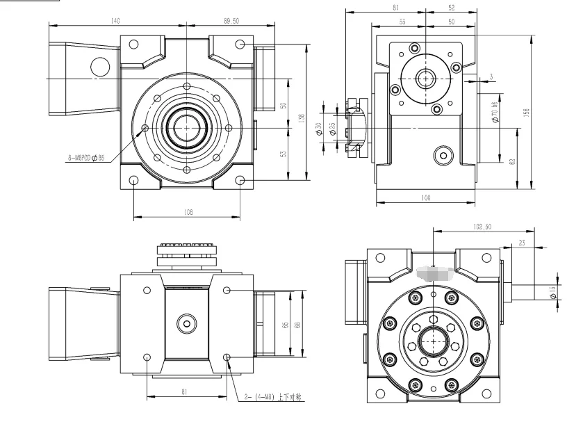 Fengxin precision double lead worm gear reducer can be matched with Yaskawa Siemens Mitsubishi Huichuan servo motor manufacturer