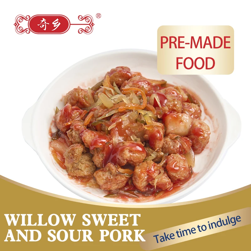 Frozen fast food ready to cook new dishes Instant Food For gum man high certificated HACCP Five Willow Sweet and Sour Meat