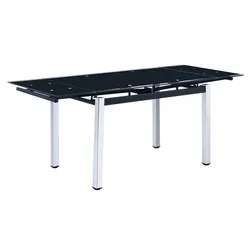 Modern Design home furniture Extendable glass top dining table cheap Retractable table
