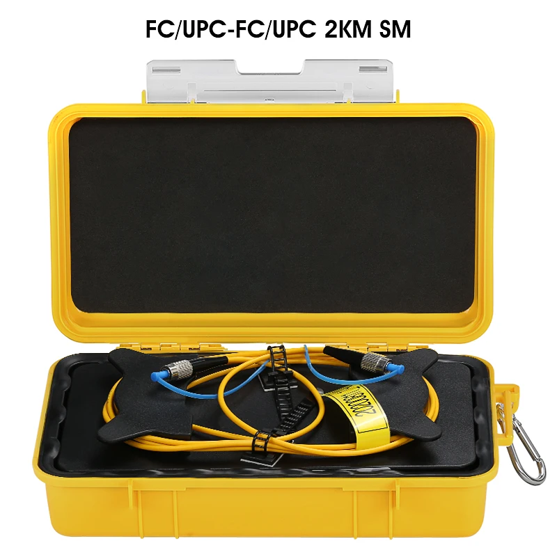 FC/UPC-FC/UPC 2KM OTDR Dead Zone Eliminator,Fiber Rings 500M Fiber Optic OTDR Launch Cable Box  2Km SM 1310/1550nm