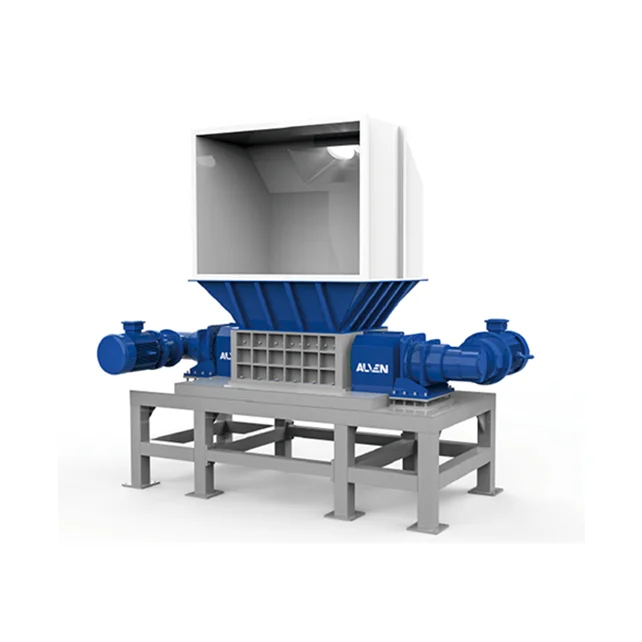Alven Shredder crusher double shaft machine for PET PE PP dry film