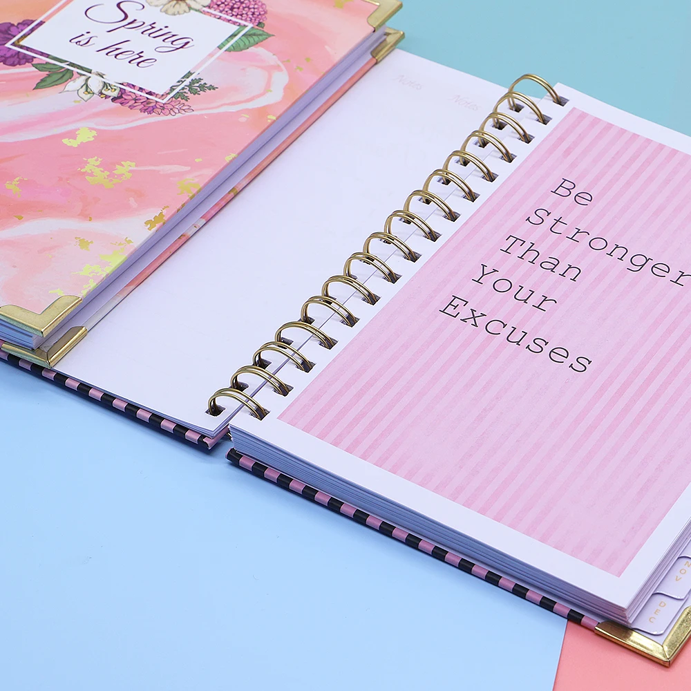 China Personalized 2023 Colorful Top Sales Fancy Decorative Spiral Notebook Journals