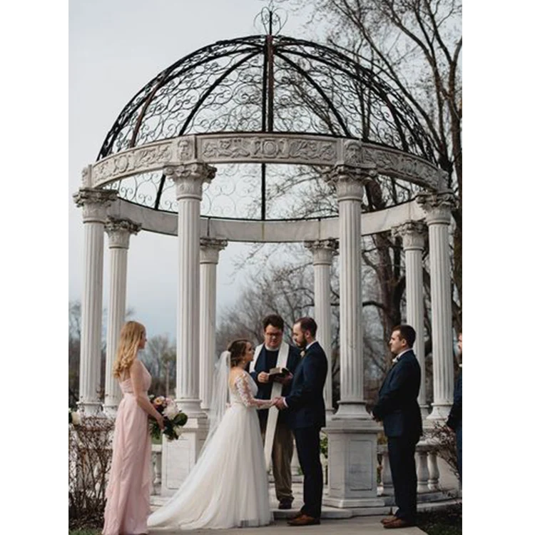 Высококачественная мраморная резная беседка для сада и свадьбы в продаже