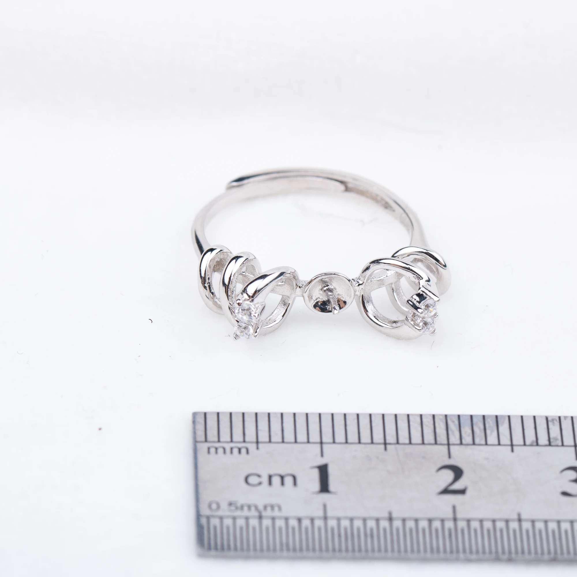 re010709 DIY 9-13mm Natural Freshwater pearl Ring 925 sterling silver Adjustable size engagement jewelry ring for women