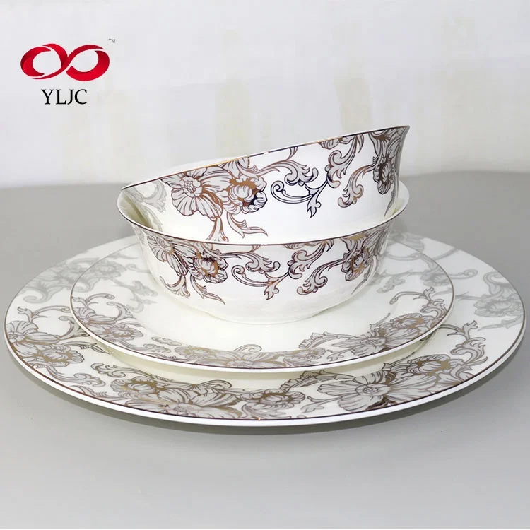sublimation  classic korean dinner set  61 pcs bone china poland porcelain dinnerware set