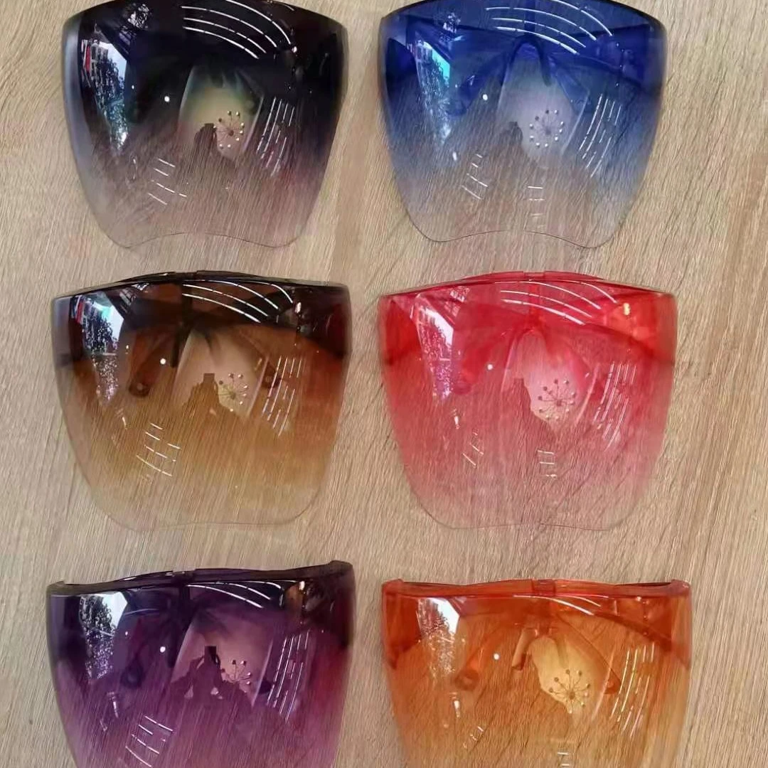 New Fashion face screen shield caretas faciales anti fog bubble transparent safety goggles children face shield