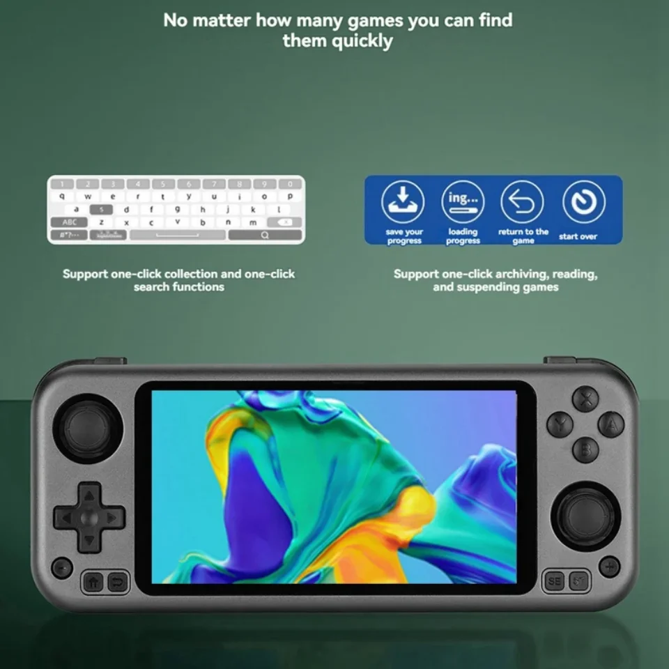 Rg3566 Handheld Wireless Stick Console 5.0 Inch Multi-Touch Screen Android 11 Open Source Wifi Retro Psp Video Game Player