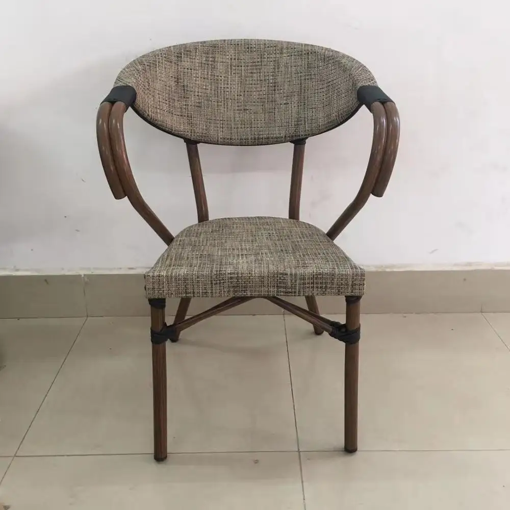 new-design bamboo pattern outdoor aluminum  bamboo rattan chair