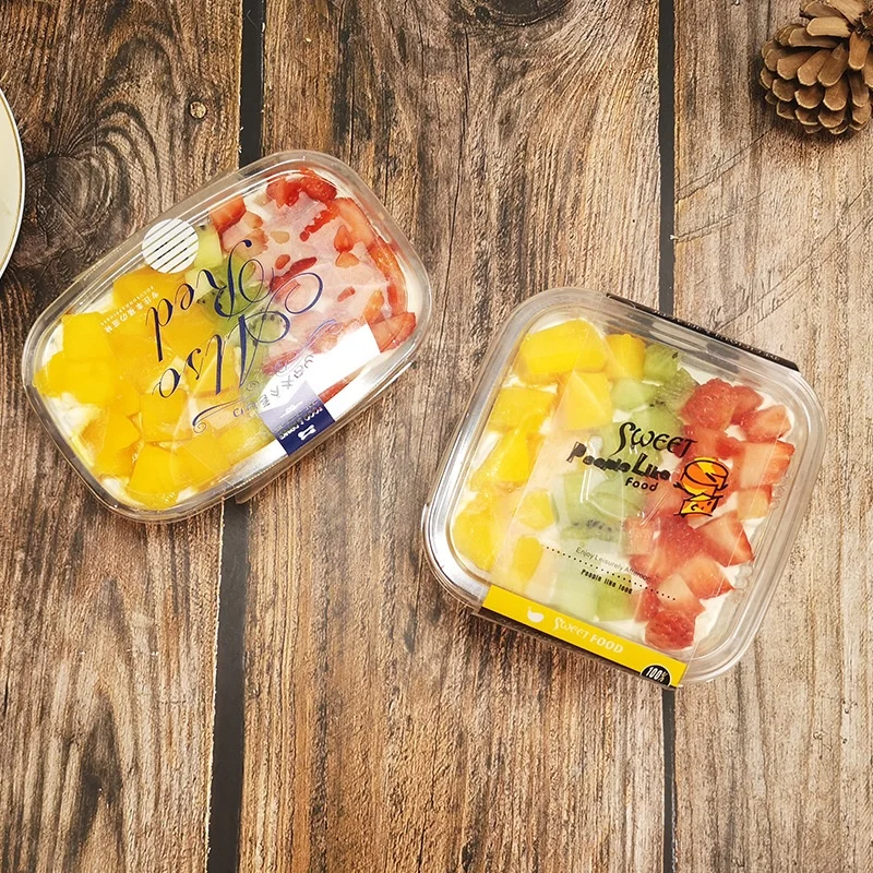  Популярная квадратная акриловая десертная чашка прозрачная пластиковая