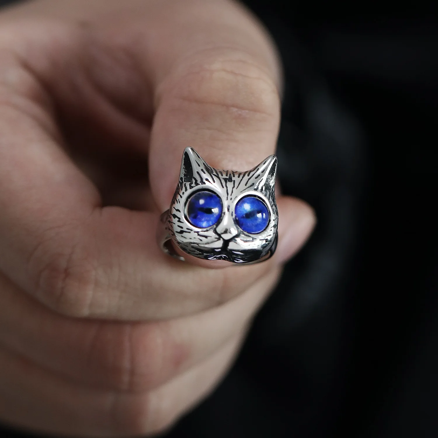 Hip Hop Couple Retro Animal Rings Titanium Steel Ring Eye Owl Finger Ring For Men Women Teen Boys Girls