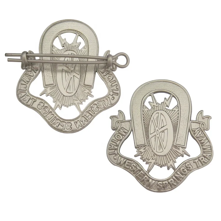 factory customized pin badges decoration antique custom retro 3D logo metal badges lapel pin